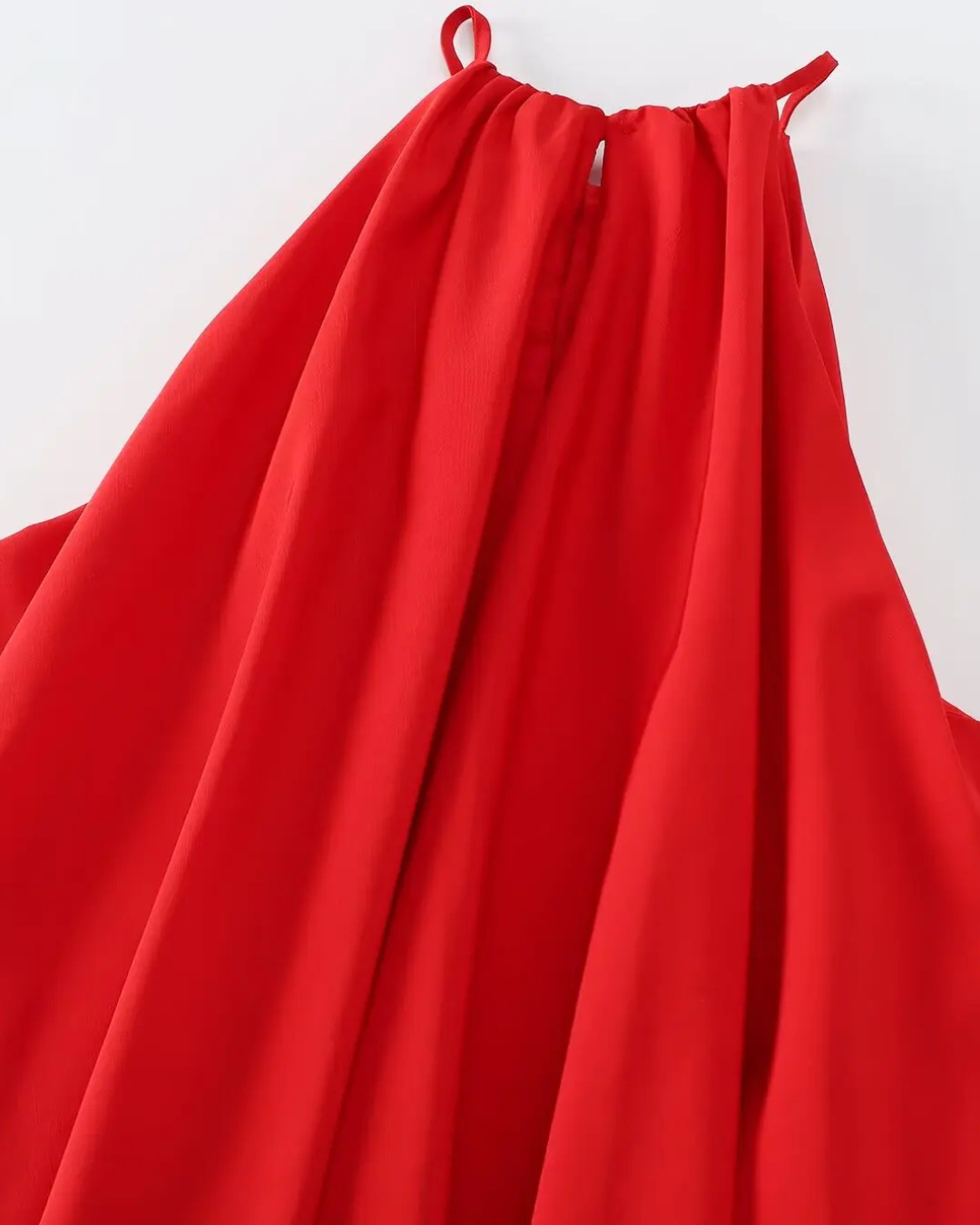 Chique Rood Halter Zomerjurkje voor Dames