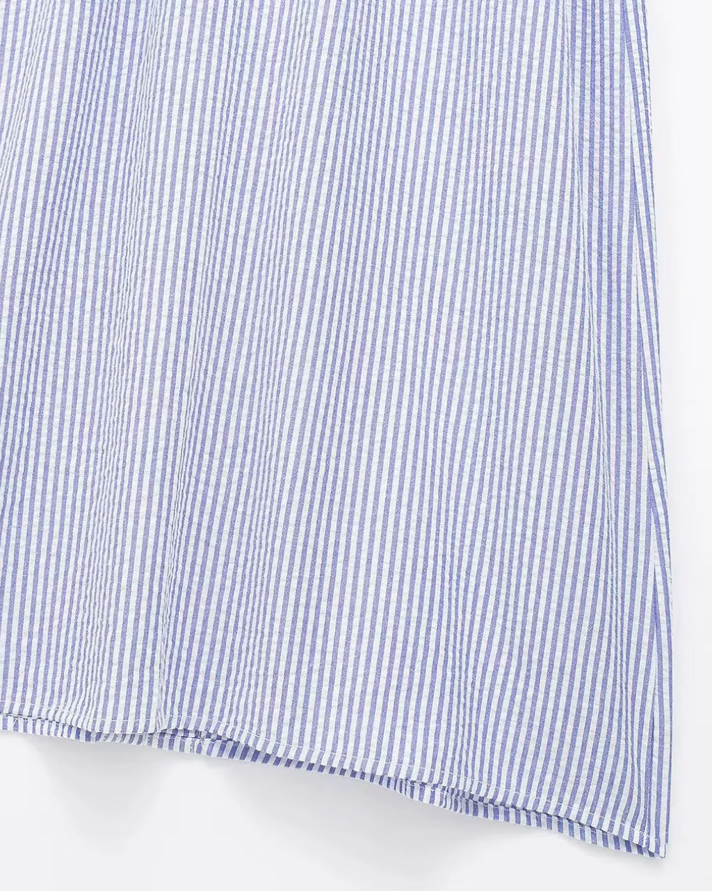 Blauw Gestreepte Shirt Jurk met Riem en Lange Mouwen voor Dames