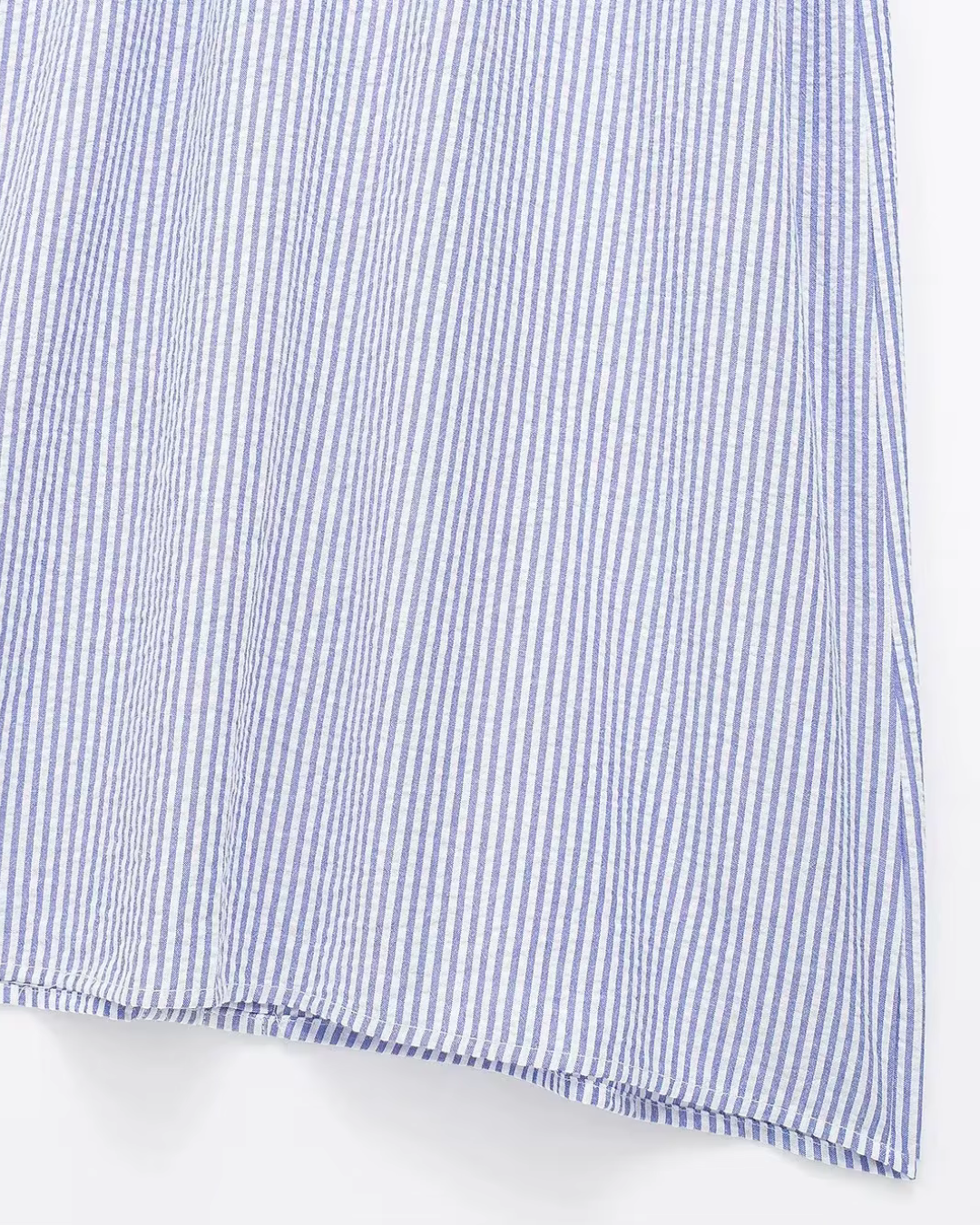 Blauw Gestreepte Shirt Jurk met Riem en Lange Mouwen voor Dames