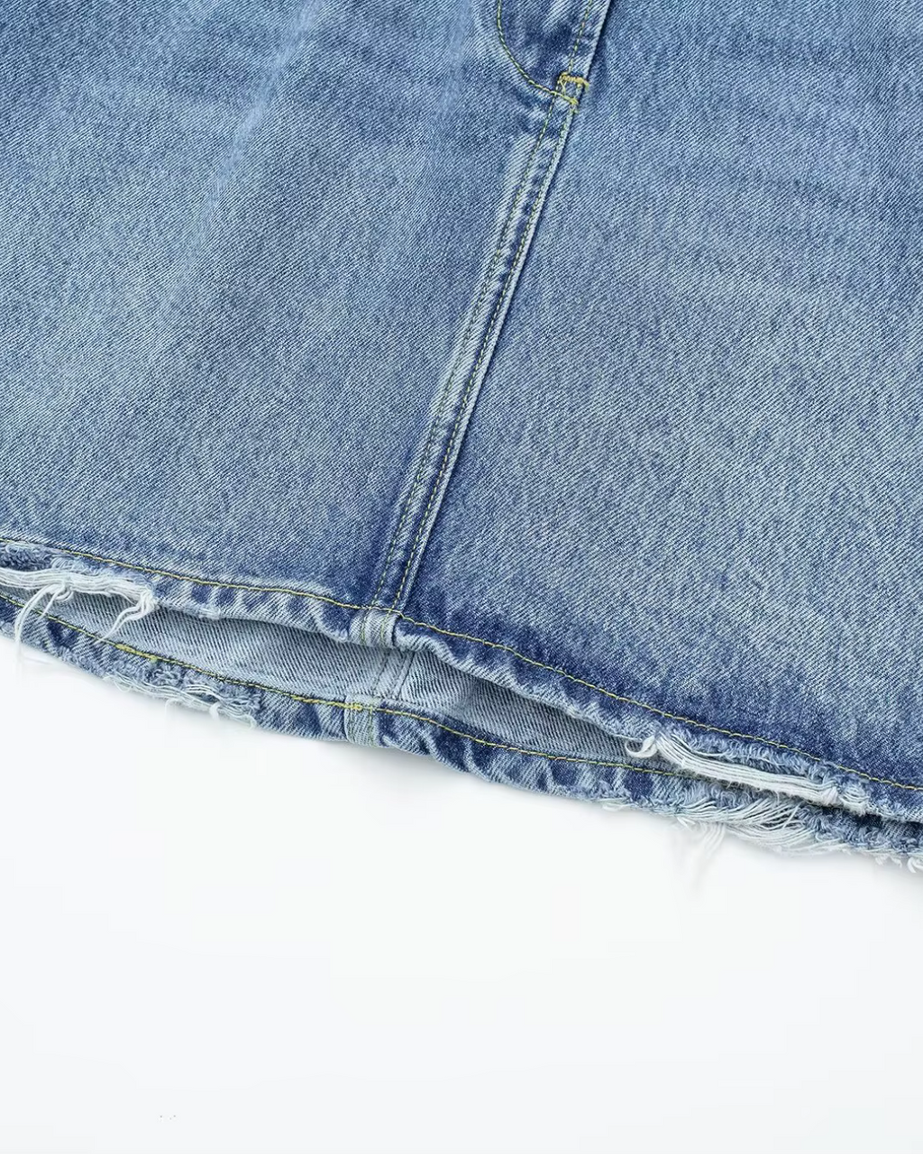 Denim Zomerjurk met Kraag en Zakken voor Dames