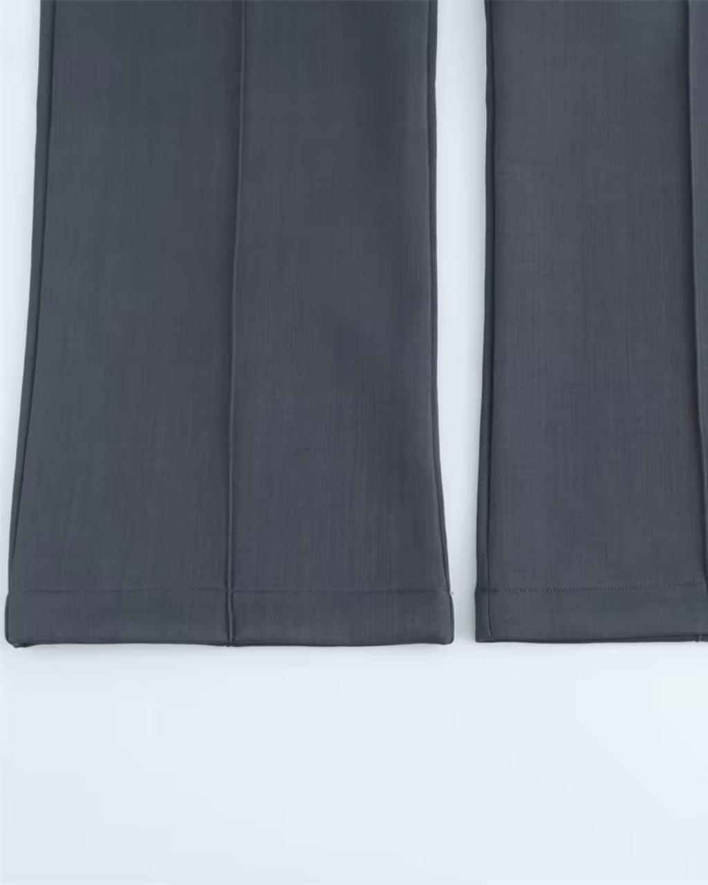 Hoge Taille Grijze Rechte Pijpen Broek voor Dames