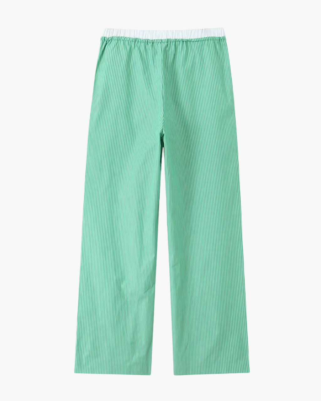 Gestreepte Poplin Shirt en Broek Set voor Dames