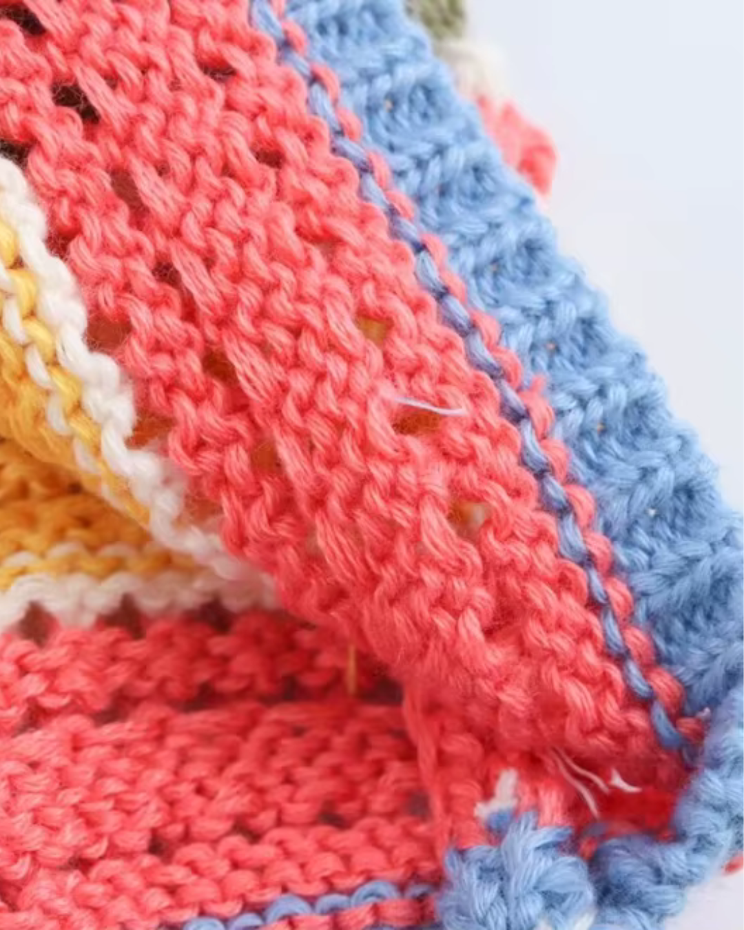 Trendy Gestreepte Gehaakte Crop Trui voor Dames