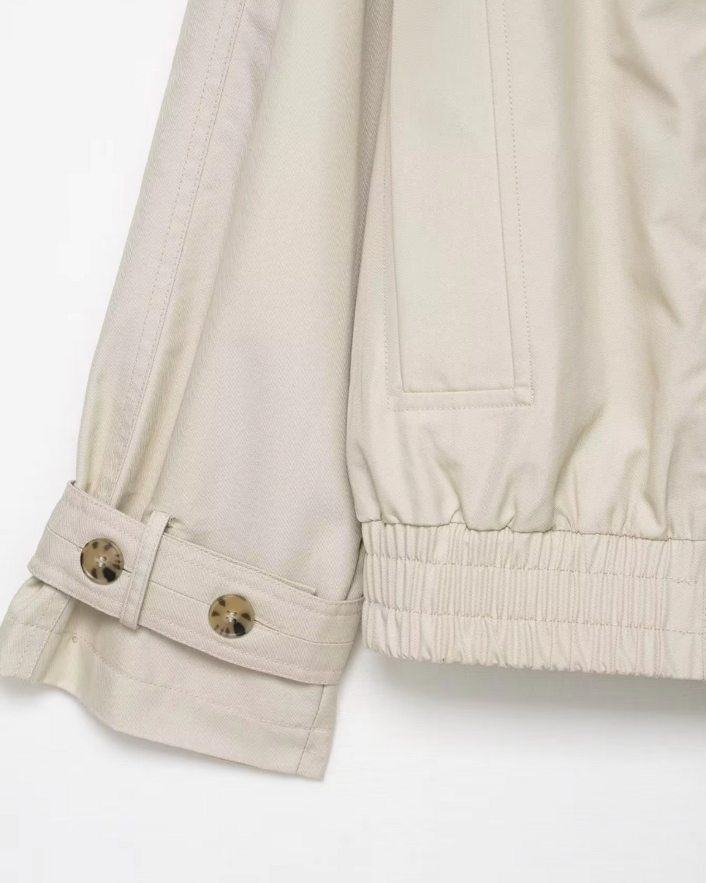 Korte Herfst Trenchcoat met Bontkraag voor Dames