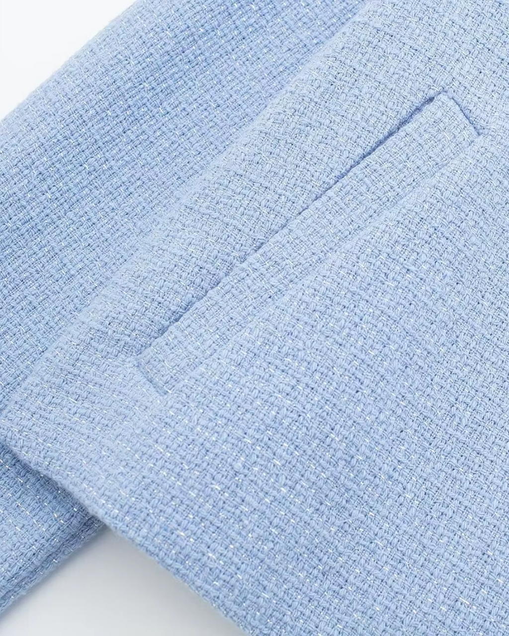 Chique Korte Jas met Rits en Zakken in Blauw voor Dames