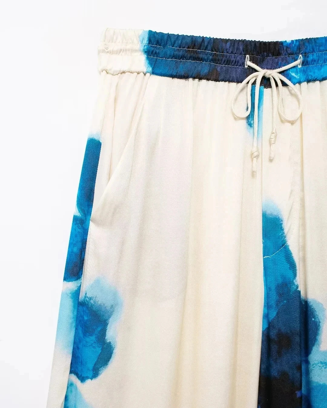 Elegante Set met Bloemenprint Blouse en Wijde Broek voor Dames