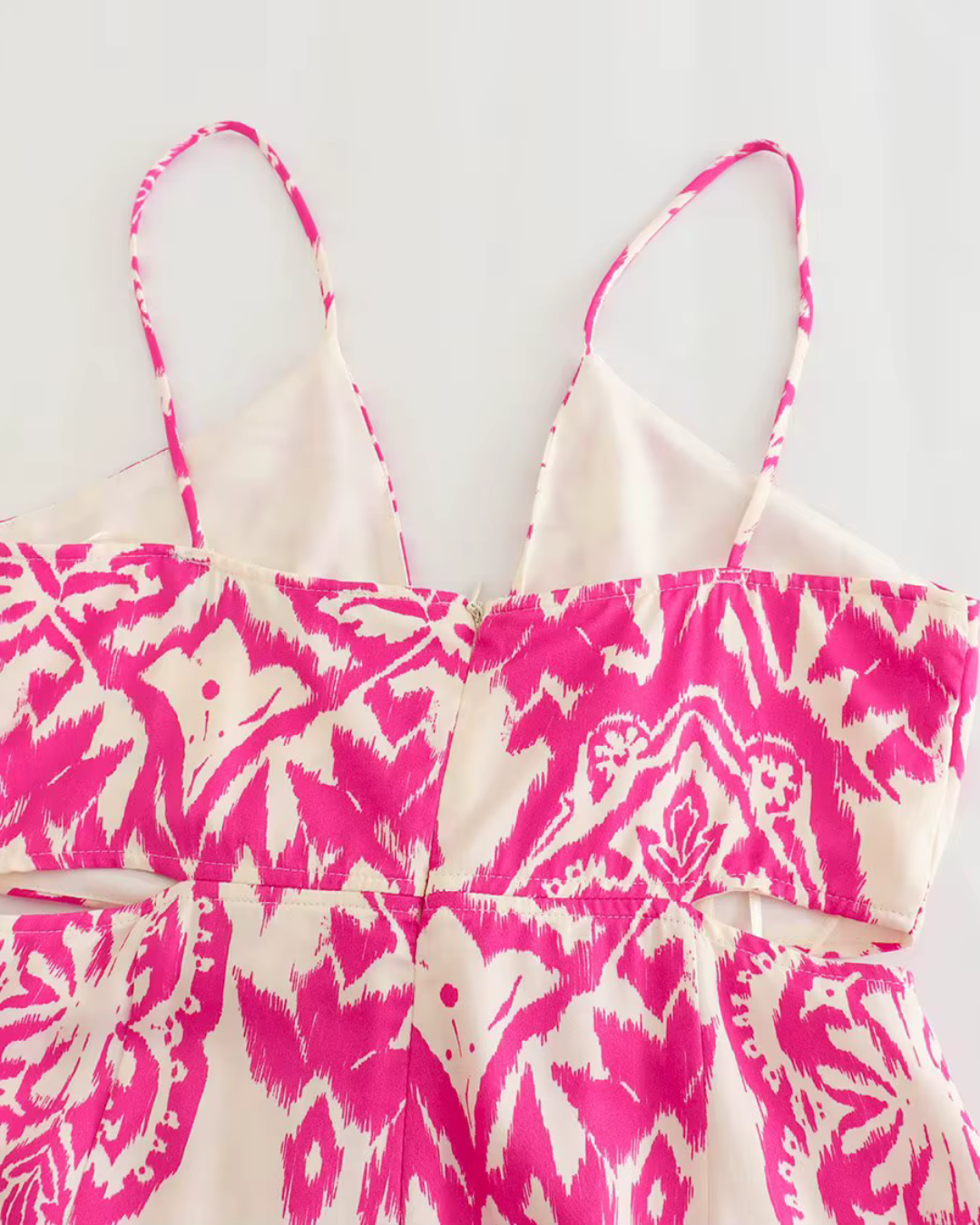 Zomerse Print Jumpsuit met Hoge Taille en V-Hals voor Dames
