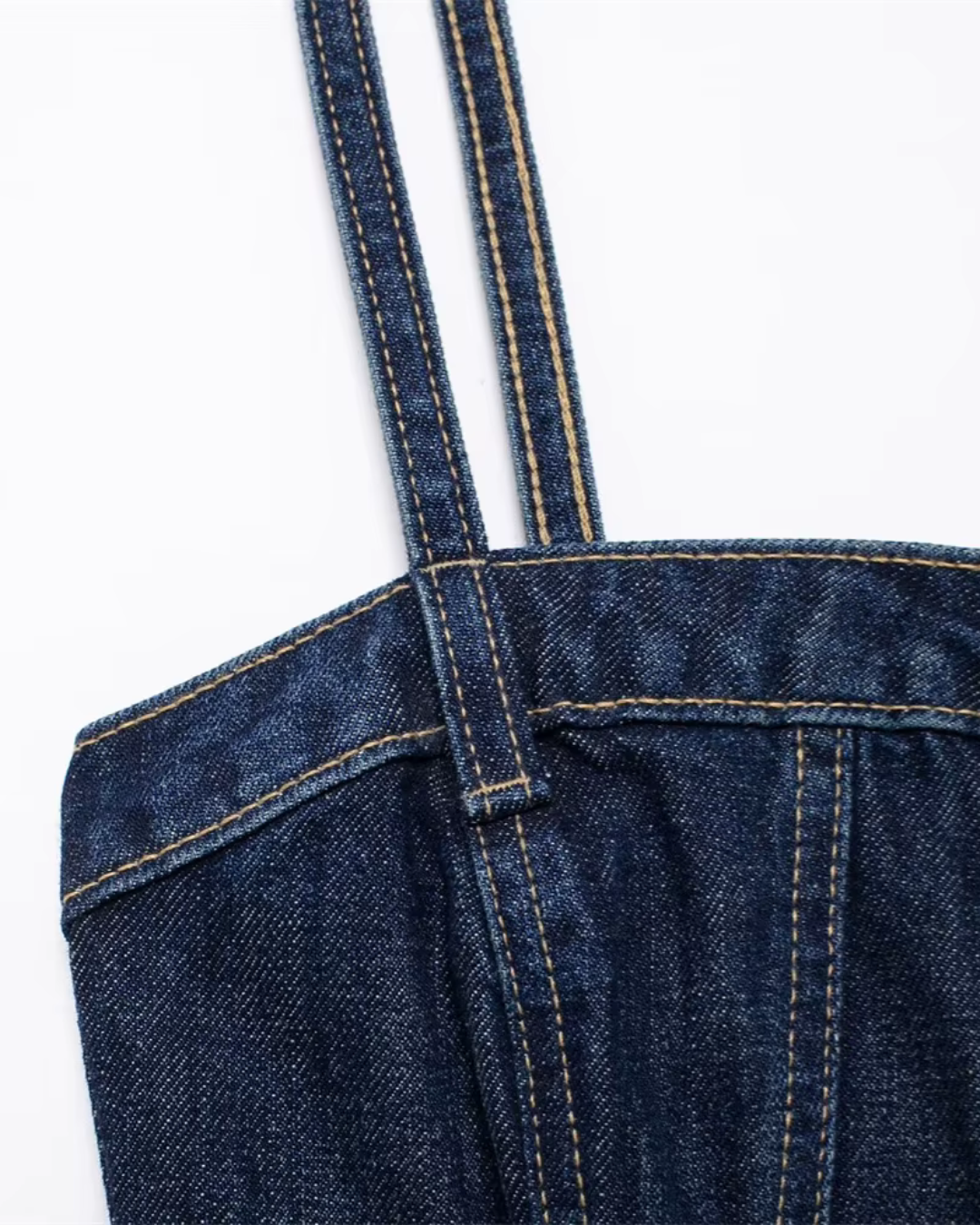 Comfortabel Denim Jumpsuit met Tailleriem voor Dames