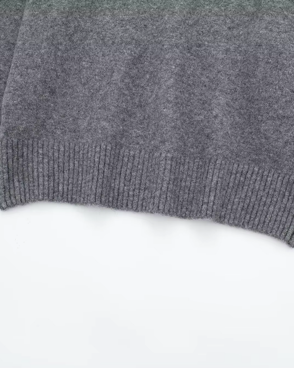 Oversized Gebreide Trui Dames – Grijze O-hals Jumper met Lange Mouw