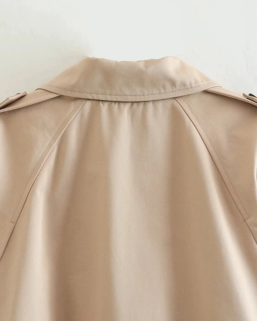 Cropped Jas met Riem en Double Breasted Design voor Dames