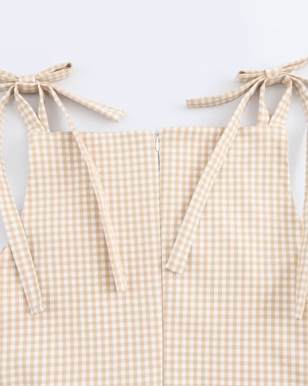 Mini Jurk met Strikband en Vierkante Kraag voor Dames