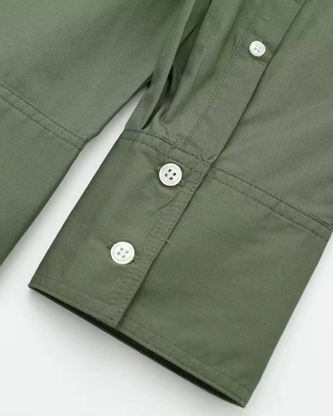 Camouflage Groene Poplin Blouse voor Dames