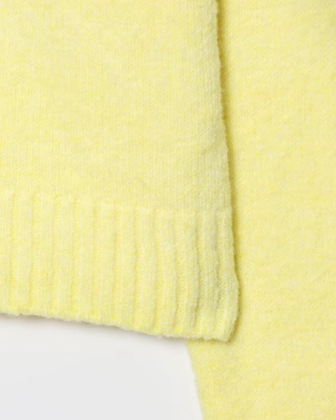 Elegant Geel Gebreid Vest met Lange Mouwen voor Dames