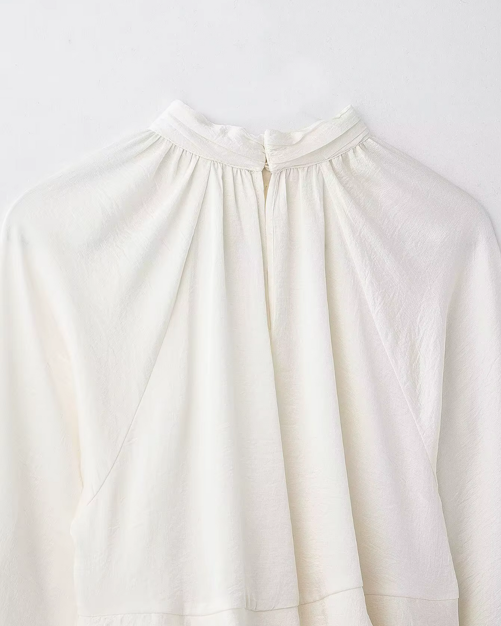 Effen Blouse met Knopen en Lange Mouwen voor Dames