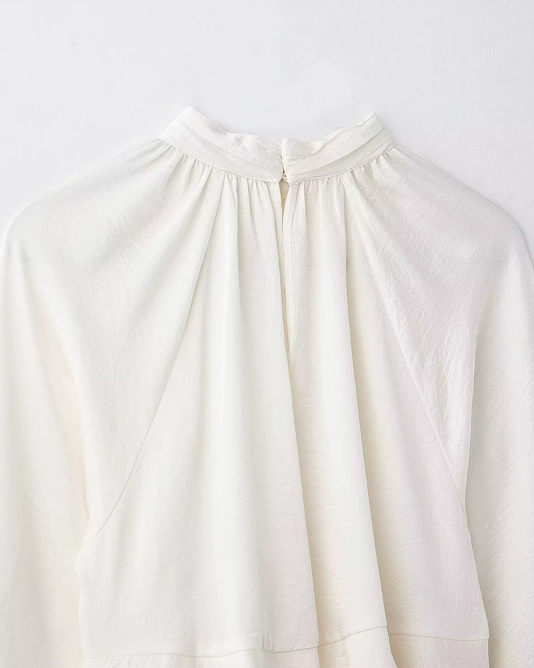 Effen Blouse met Knopen en Lange Mouwen voor Dames