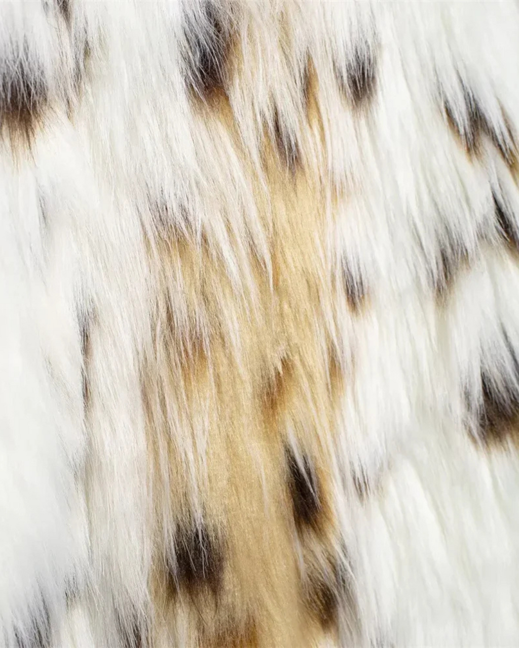 Korte Warme Diervriendelijke Bont Jas Met Panterprint voor Dames