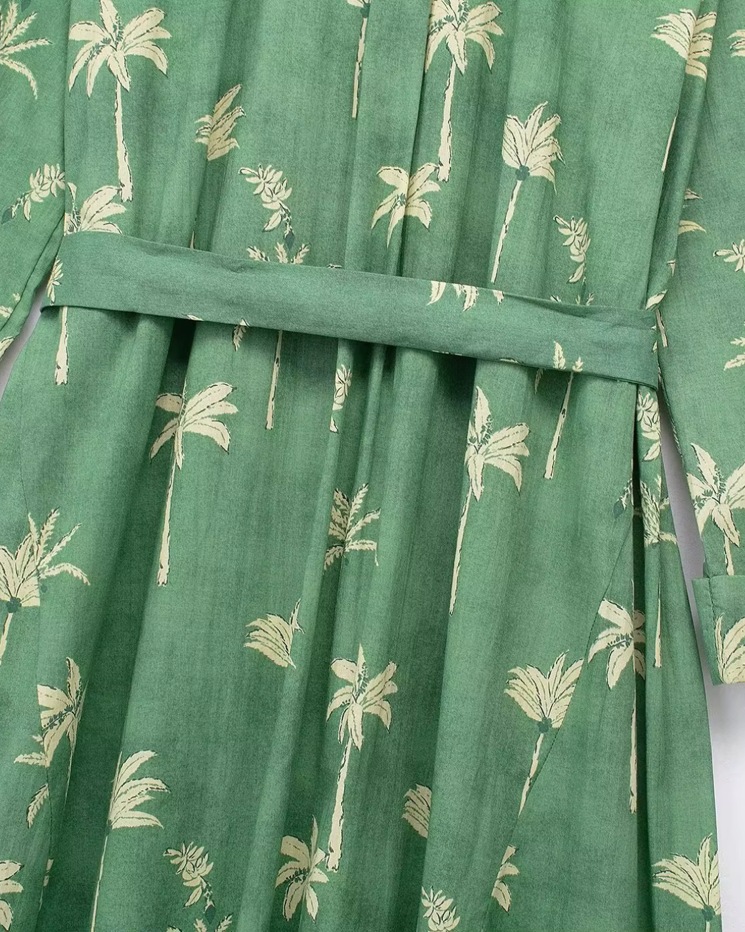 Vintage Chique Lentejurk met Print en Lange Mouwen voor Dames