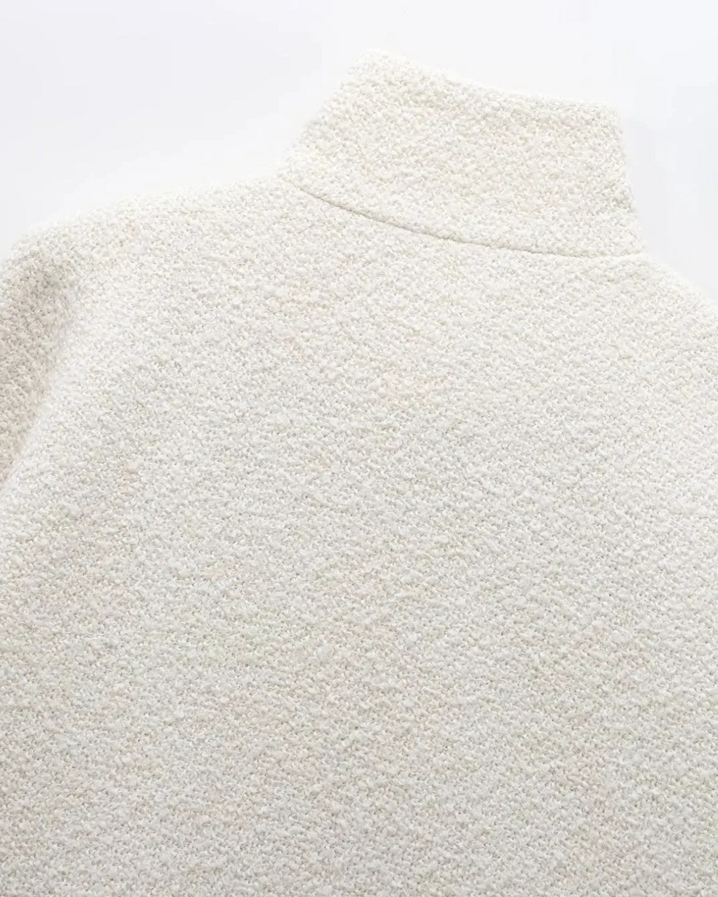 Wollen Cape met Opstaande Kraag en Verborgen Knopen voor Dames