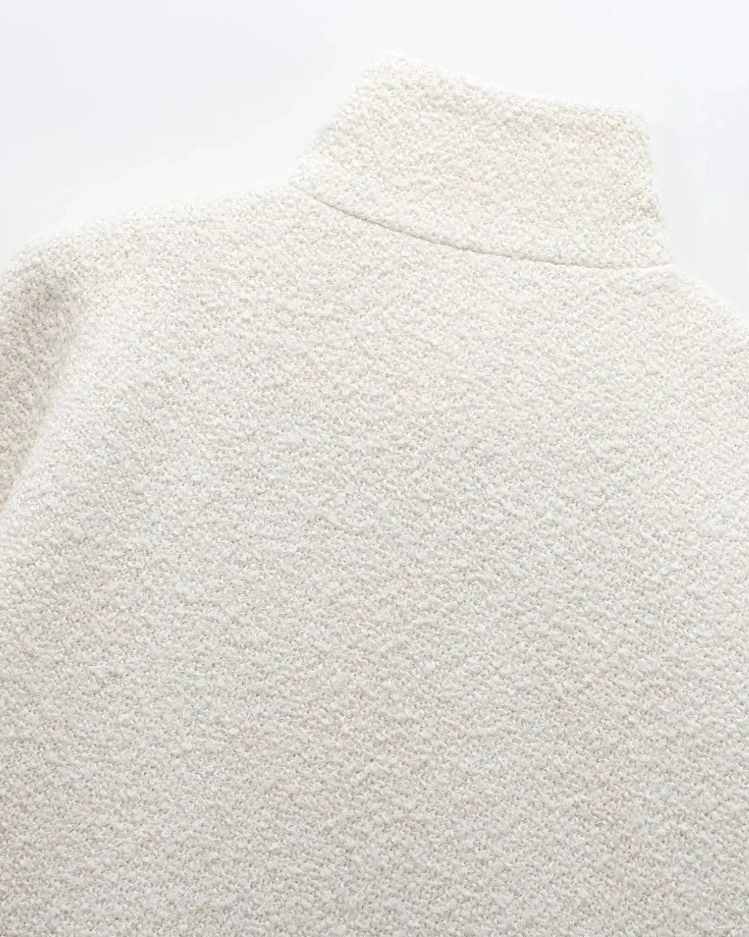 Wollen Cape met Opstaande Kraag en Verborgen Knopen voor Dames