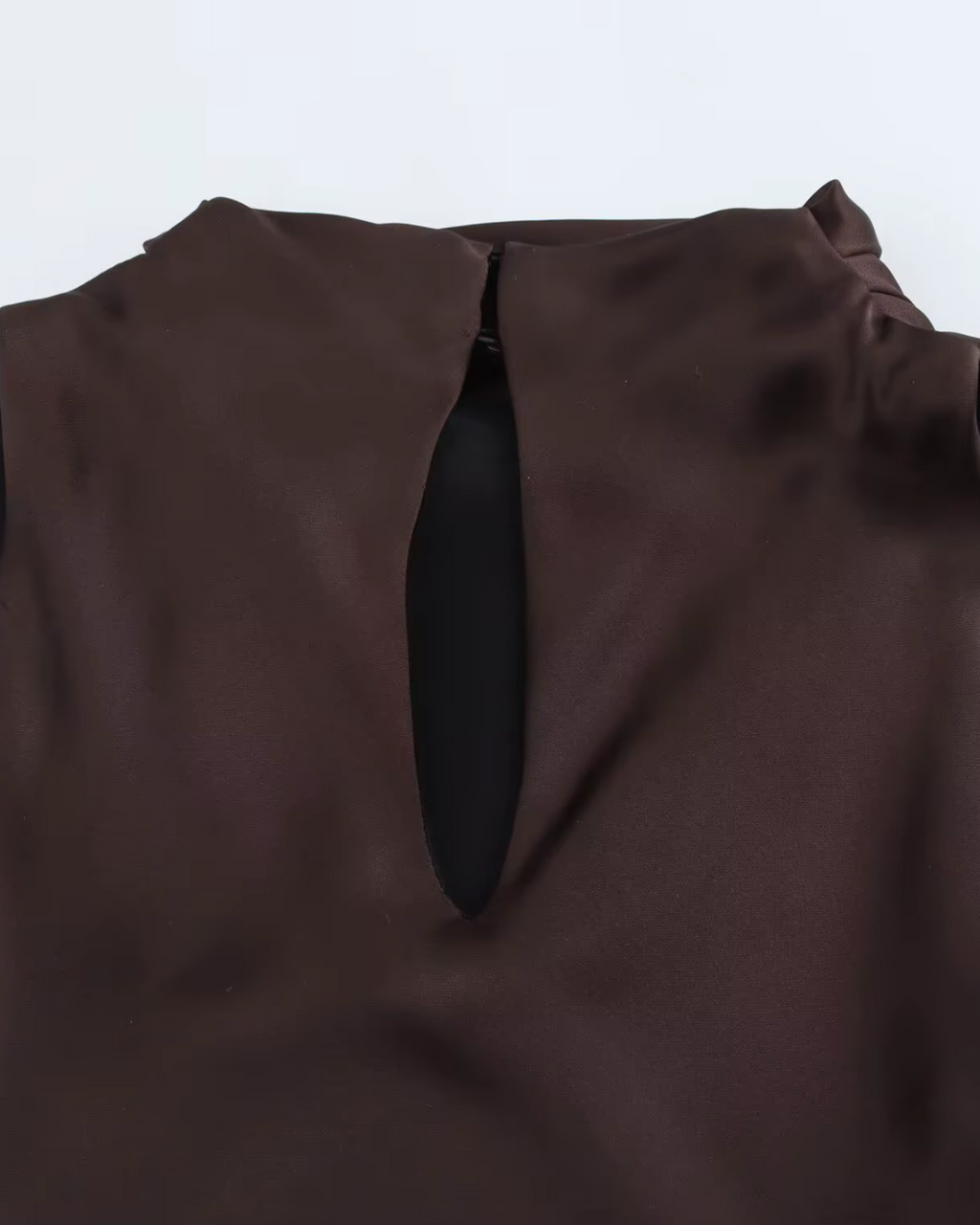 Elegante Satijnen Riemjurk in Vintage Bruin voor Dames