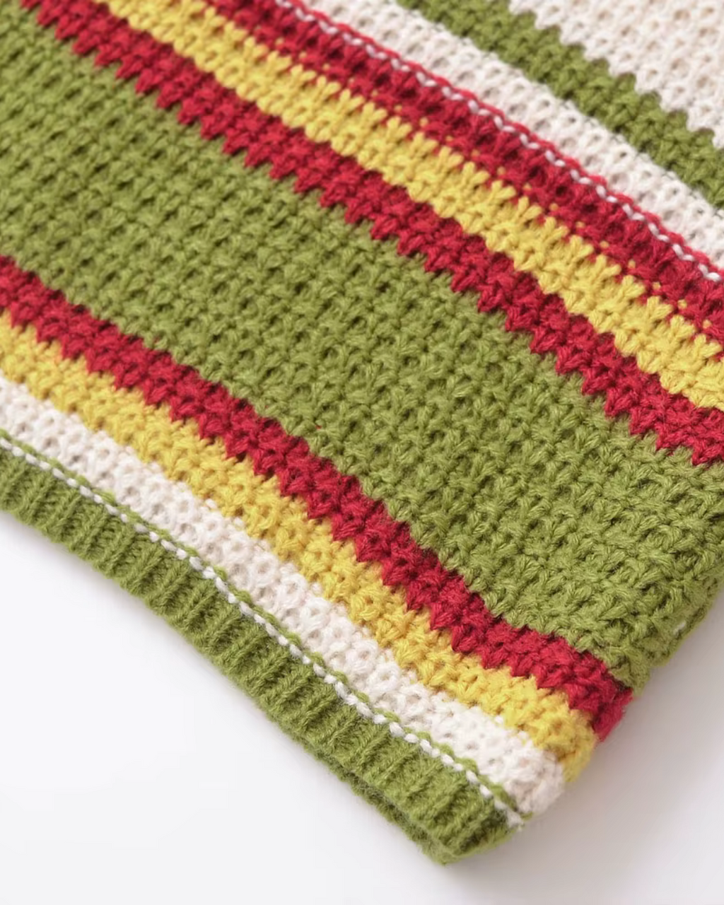 Gestreepte Gehaakte Rugloze Mini-Jurk voor Dames