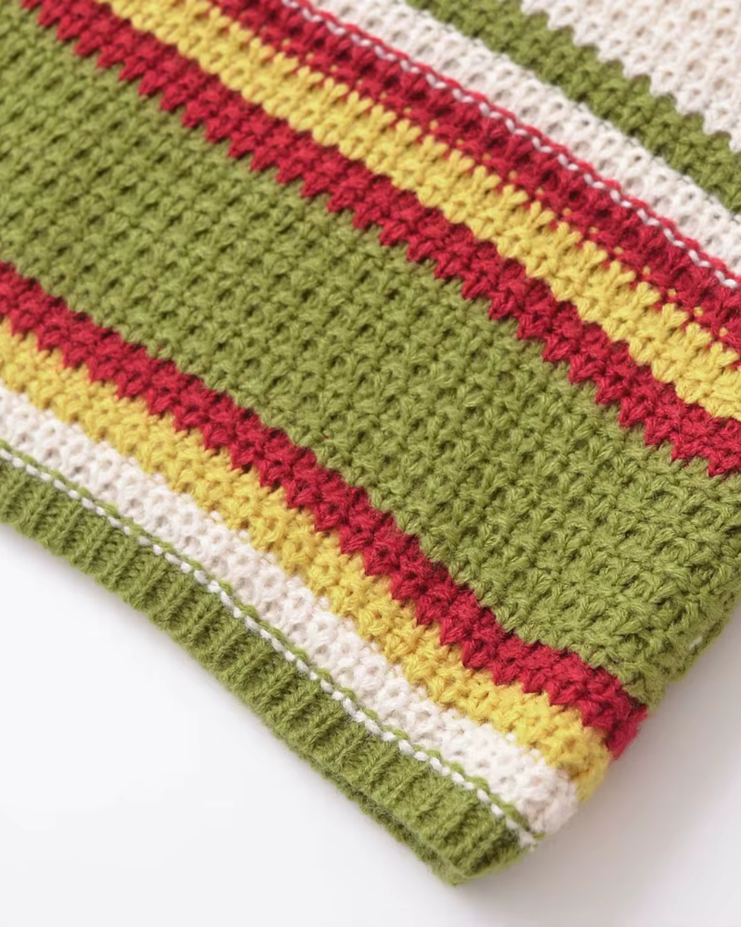 Gestreepte Gehaakte Rugloze Mini-Jurk voor Dames