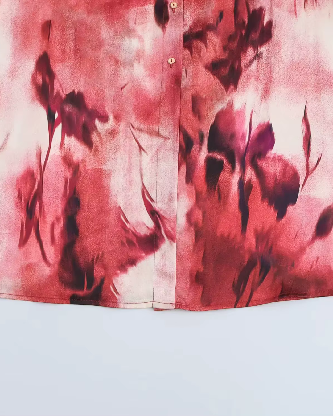 Rode Print Jurk met Sjerp en Kraag voor Dames