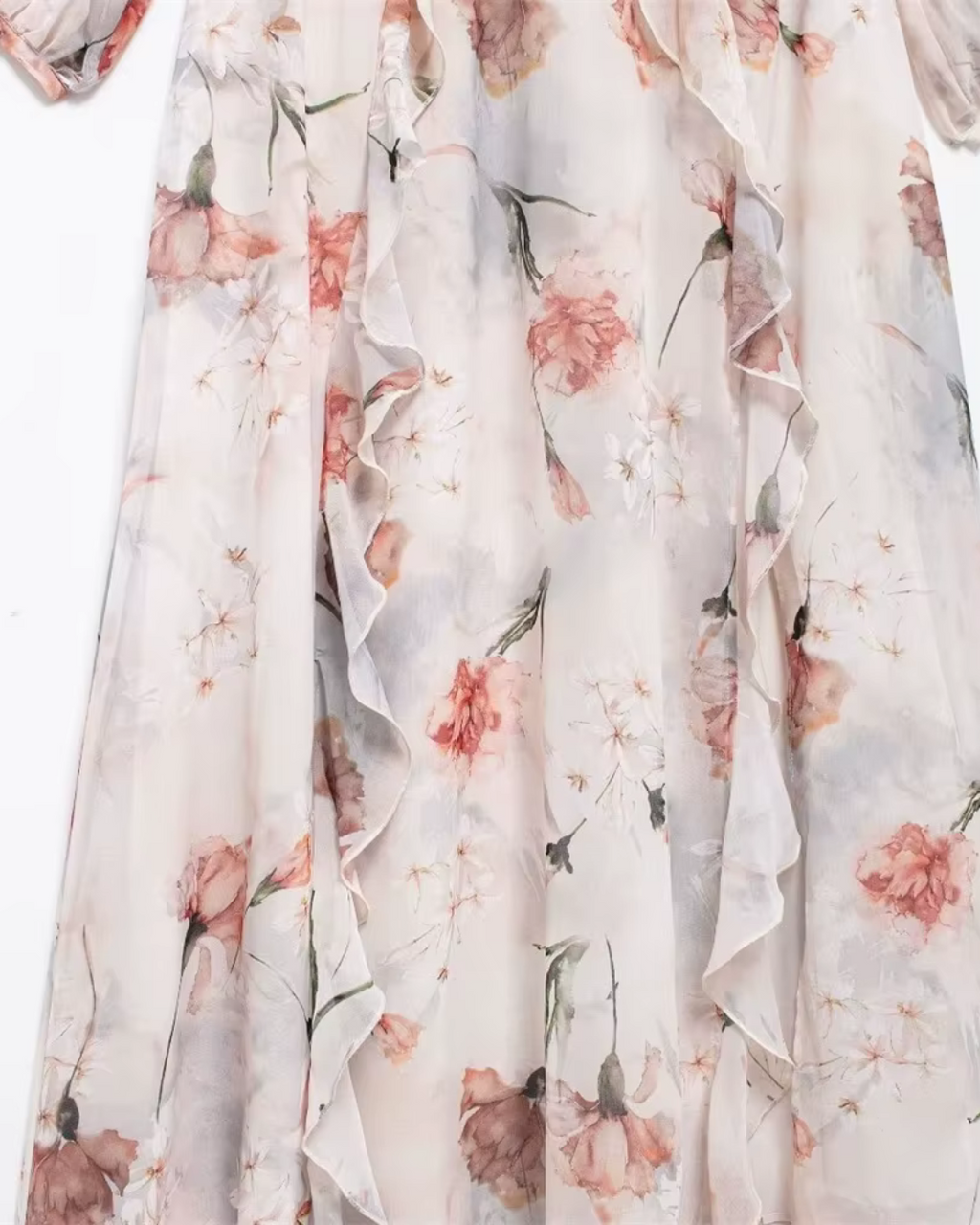 Zomerse Bloemenprint Midi Lange Jurk voor Dames