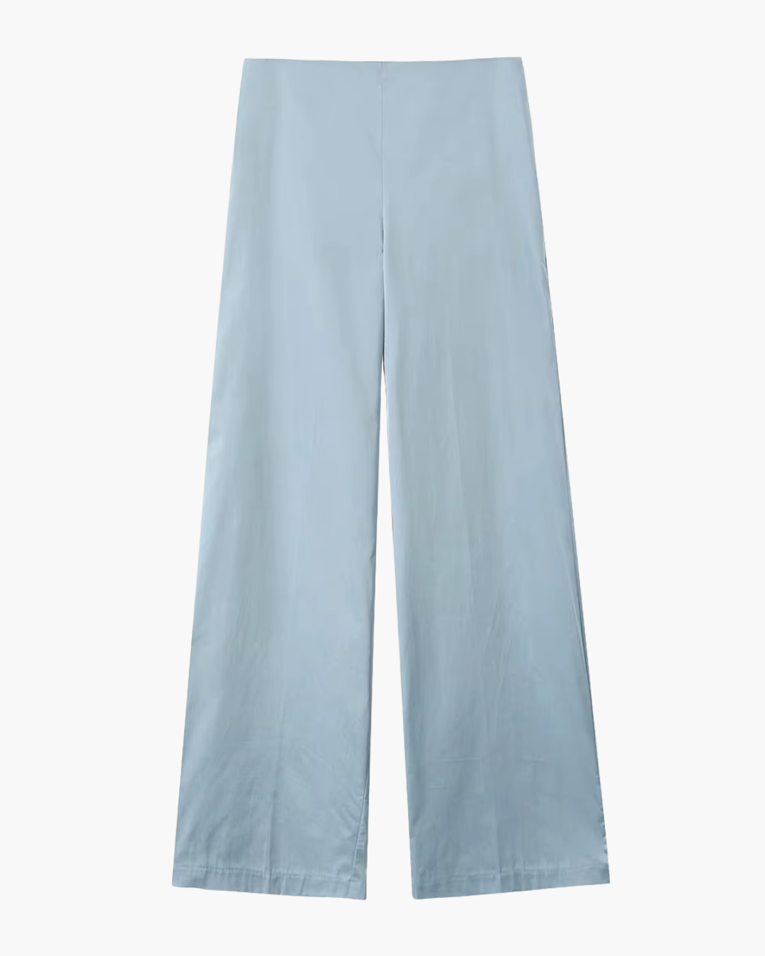 Elegante Tweedelige Set met Strik Top en Wijde Pijpen Broek