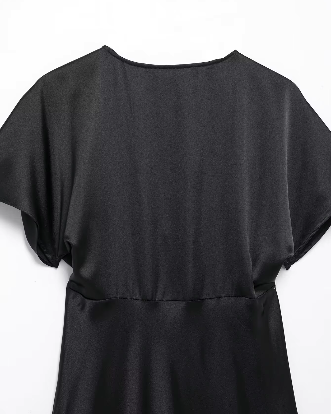 Zwarte Satijnen Zomer Jurk voor Dames