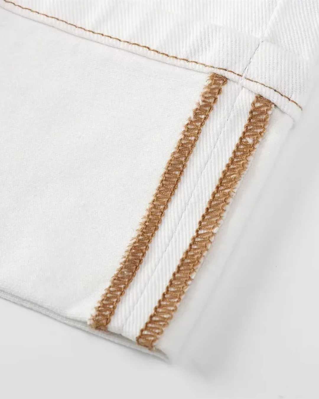 Witte Spijkerbroek met Rechte Pasvorm