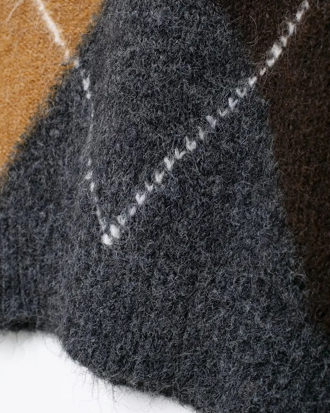 Elegante Geruite V-Hals Herfst Trui voor Dames