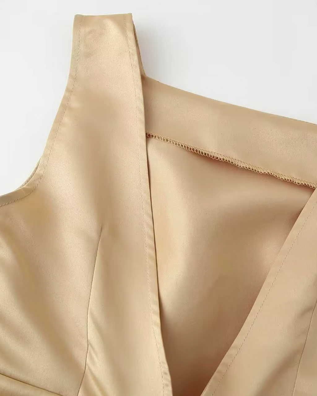 Satijnen Mini Jurk met Vierkante Hals voor Dames