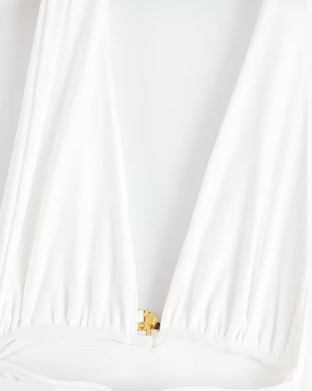 Elegante Lange Witte Backless Jurk met V-hals voor Dames