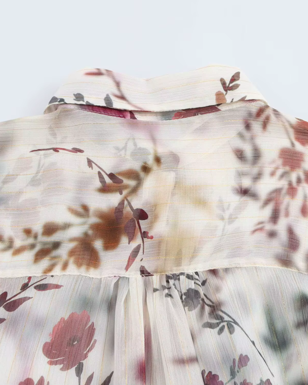 Vintage Bloemenprint Blouse met Flare Mouw voor Dames
