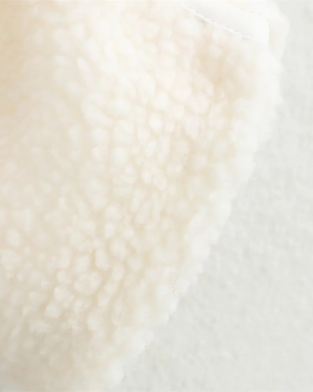 Effen Oversized Teddy Fleece Jas met O-hals voor Dames