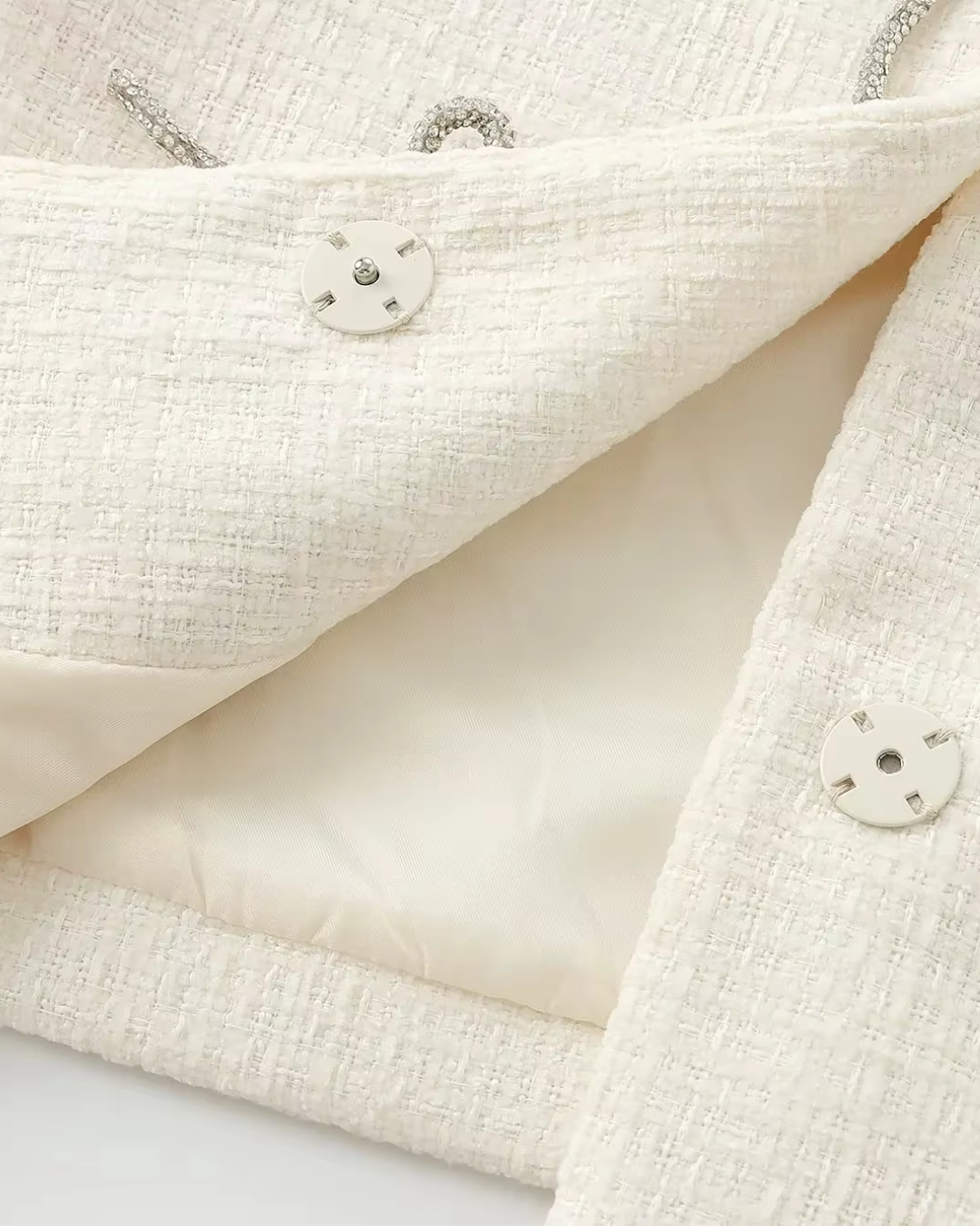 Vintage Effen Herfstjas met Strikjes en Knopen voor Dames