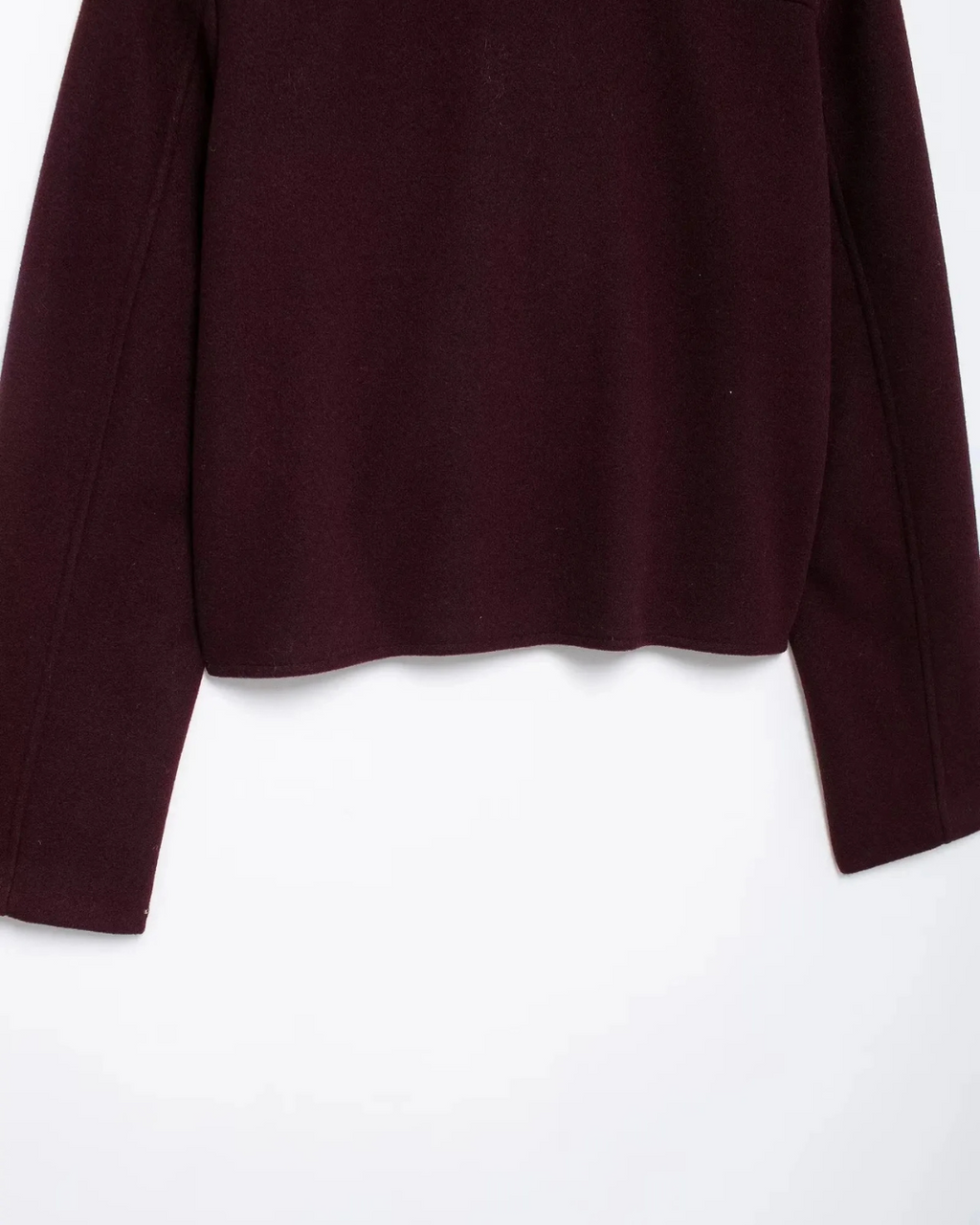 Bordeaux Rode Streetstyle Jas met Revers en Zakken voor Dames