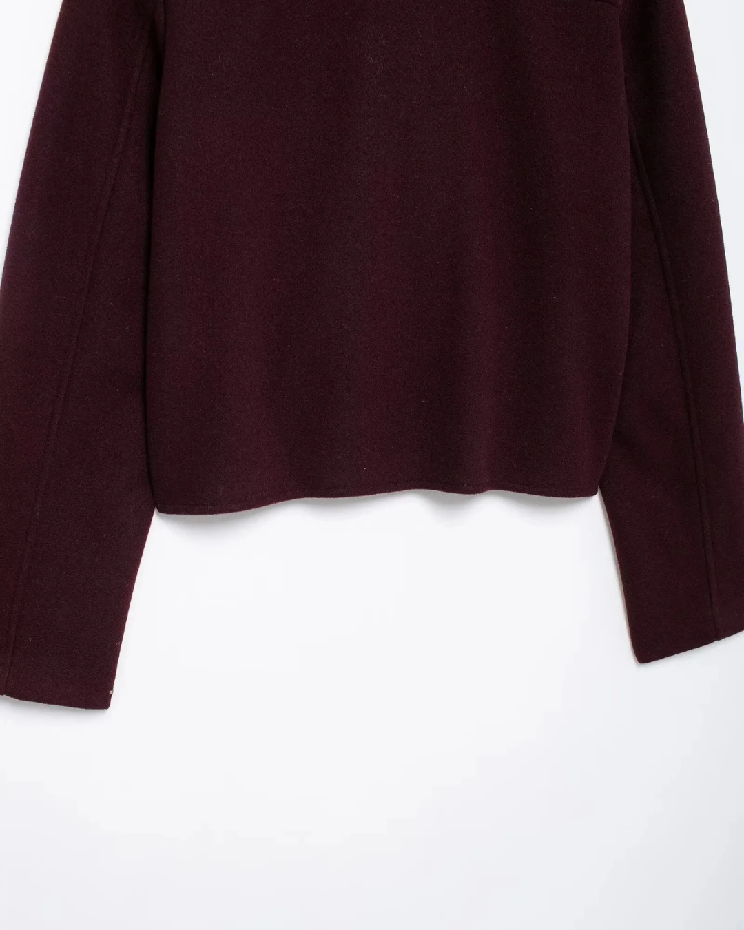 Bordeaux Rode Streetstyle Jas met Revers en Zakken voor Dames