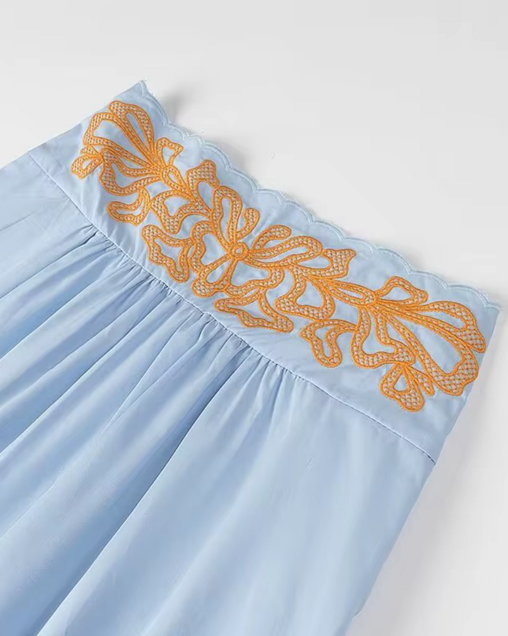 Elegante Korte Top En Rok Geborduurde Set voor Dames