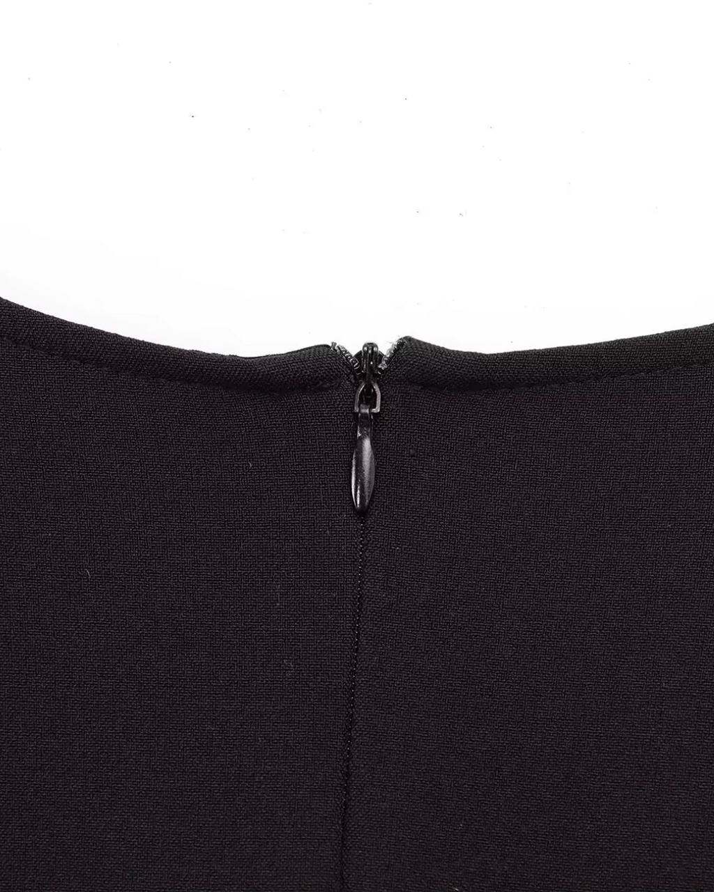 Zwarte Slanke Midi Jurk met Riem en Split voor Dames