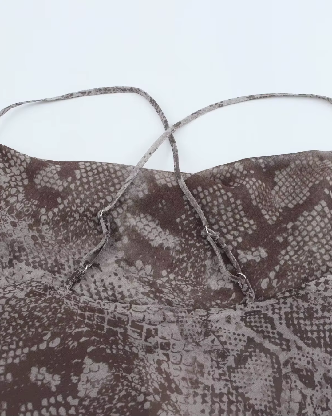 Gedrukte Mouwloze Midi Zomerjurk met Open Rug voor Dames