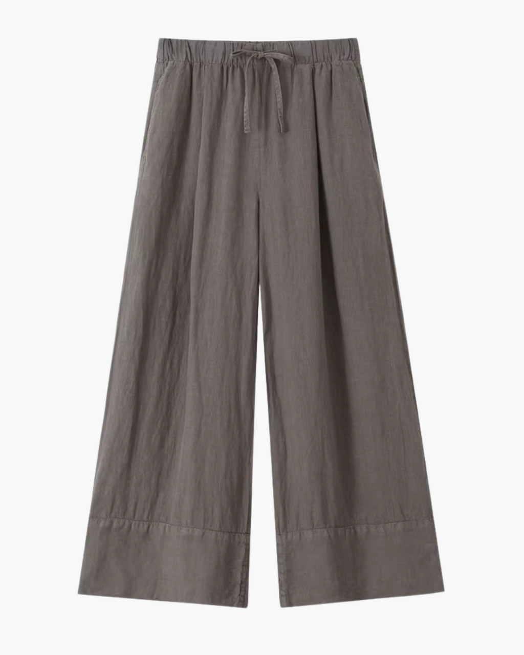 Casual Broek met Trekkoord en Wijde Pijpen voor Dames