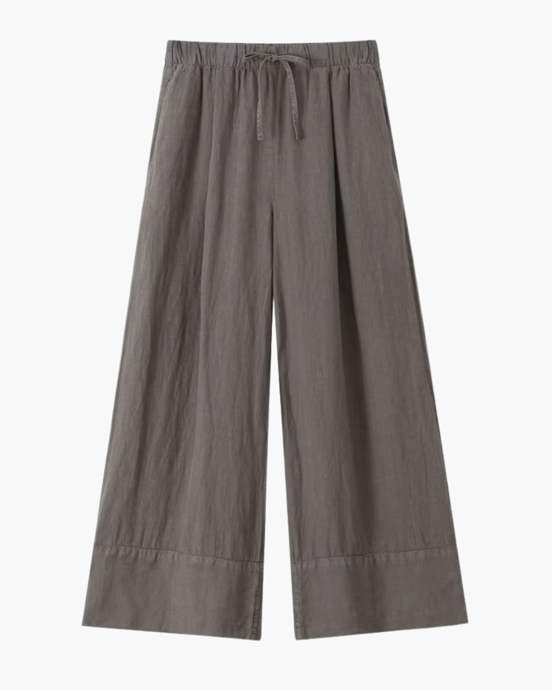 Casual Broek met Trekkoord en Wijde Pijpen voor Dames