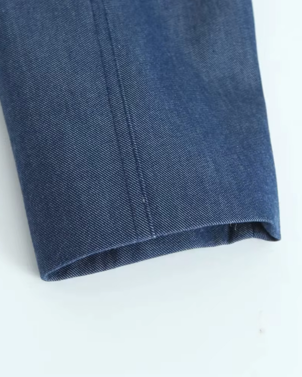 Vintage Blauw Damespak met Rechte Broek voor Dames