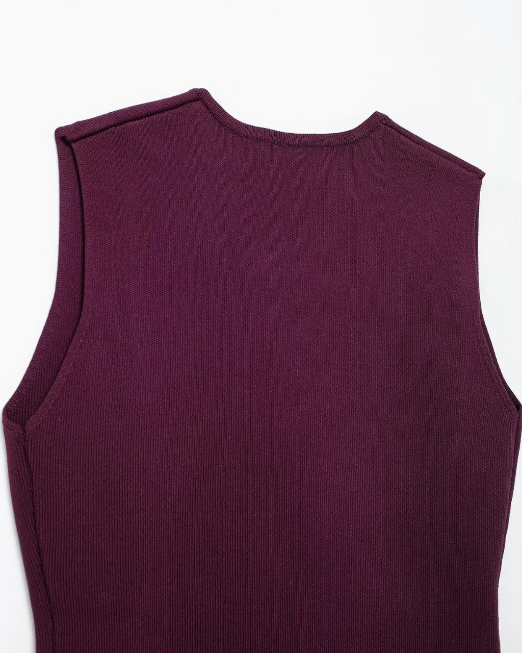 Bordeaux Rode Set met V-hals Vest en Hoge Taille Rok voor Dames