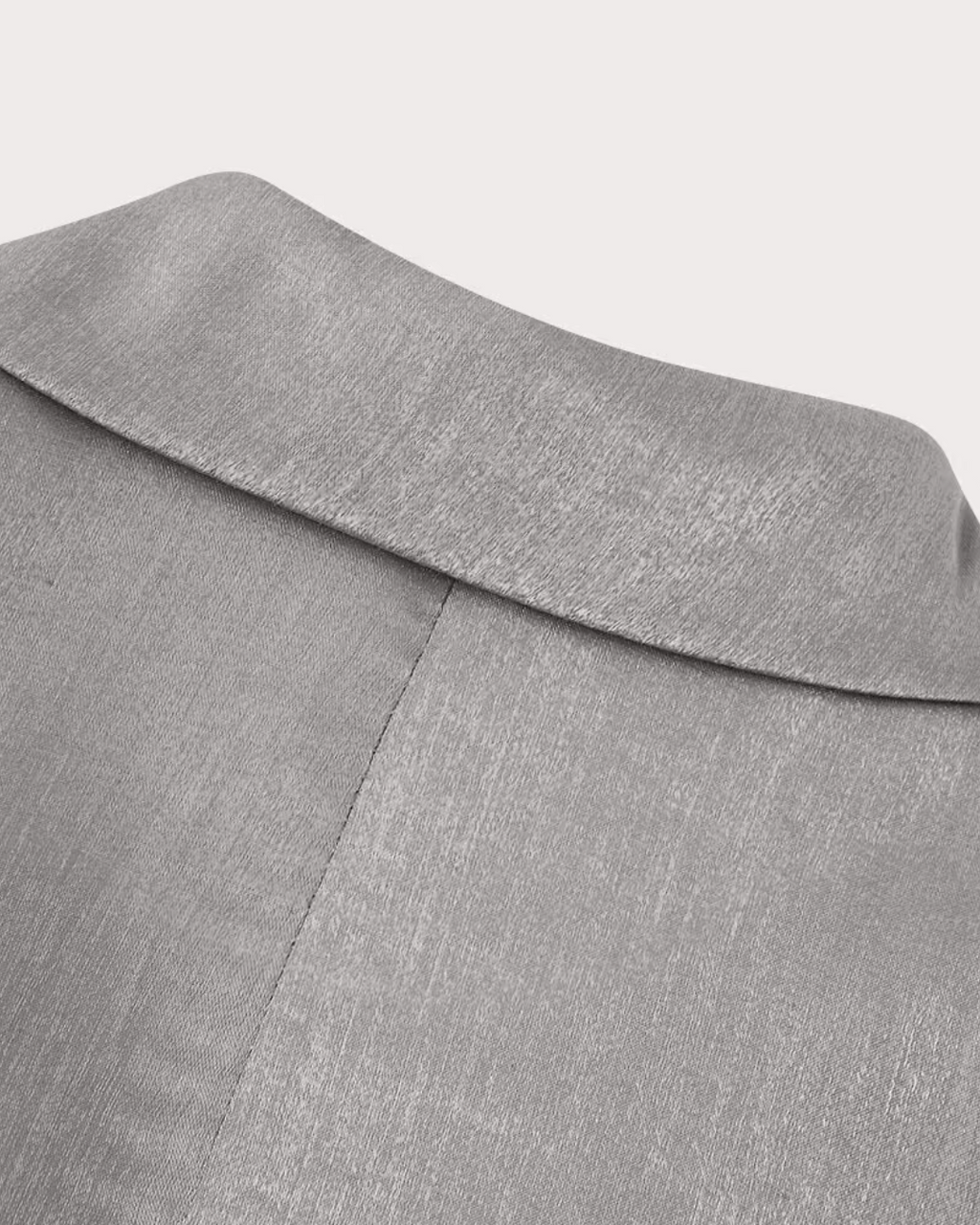 Satijnen Grijze Tweedelige Blazer en Broek Set voor Dames