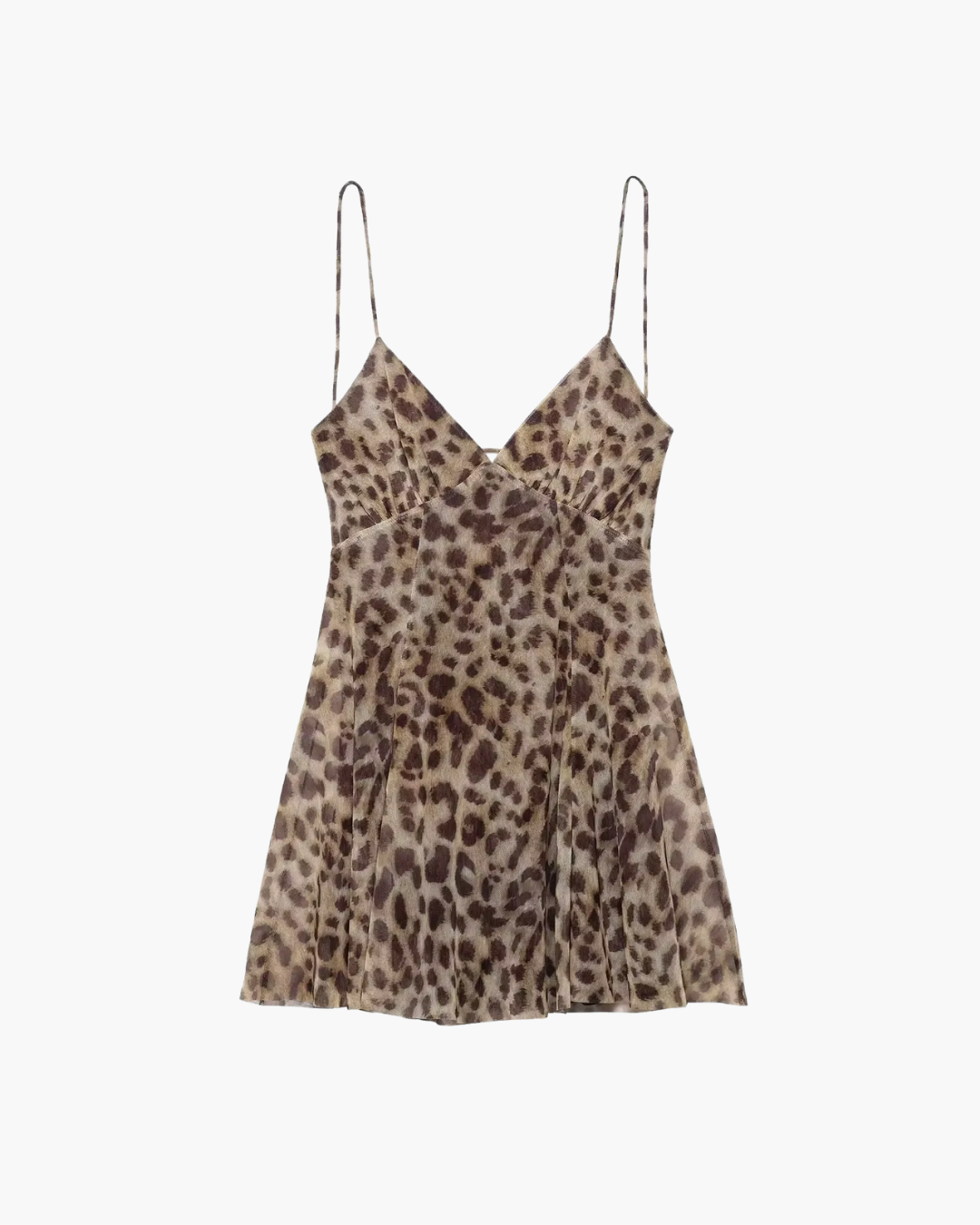 Mouwloze Mini-jurk met Print en Open Rug voor Dames