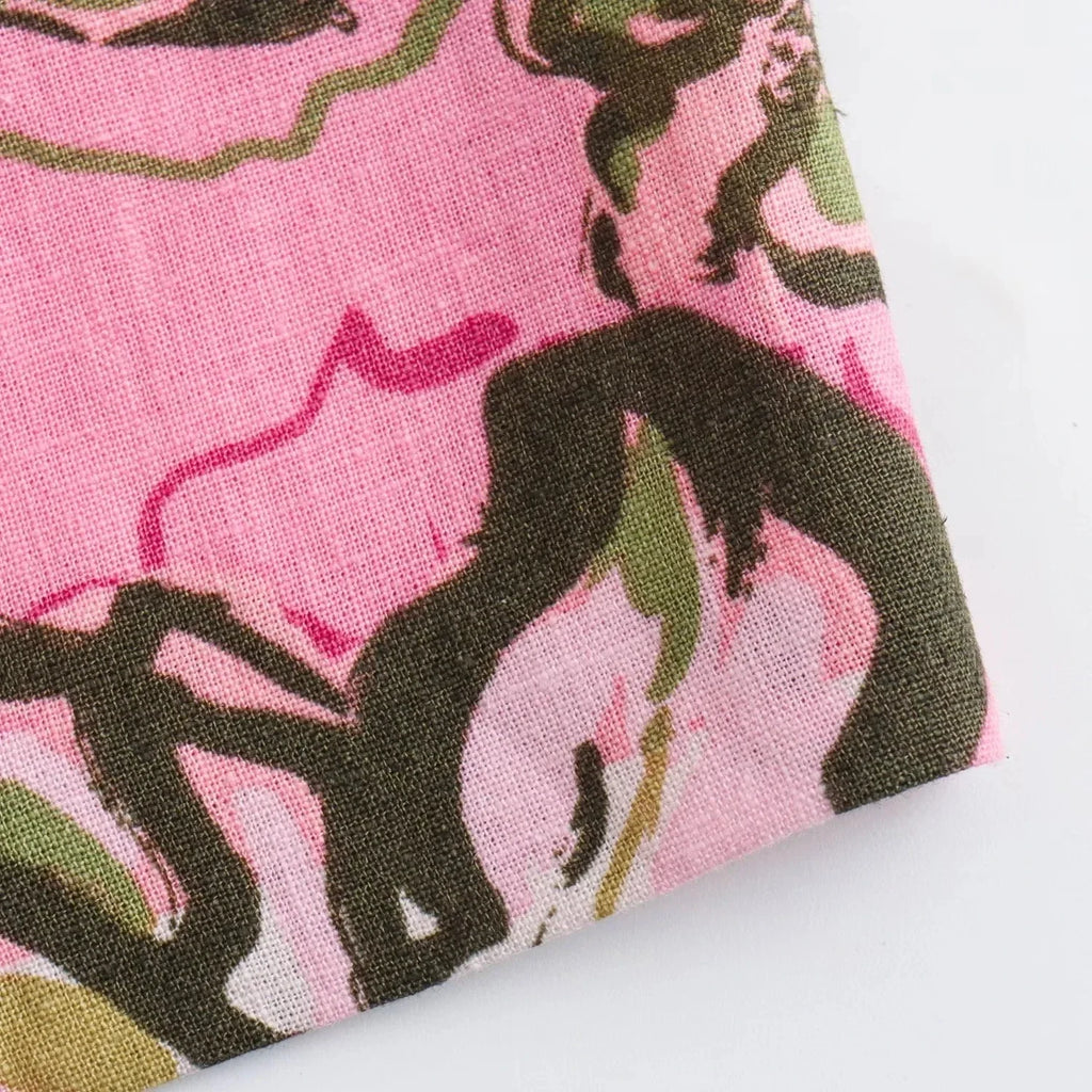 Vintage Mouwloze Rechte Zomerjurk met O-Hals voor Dames