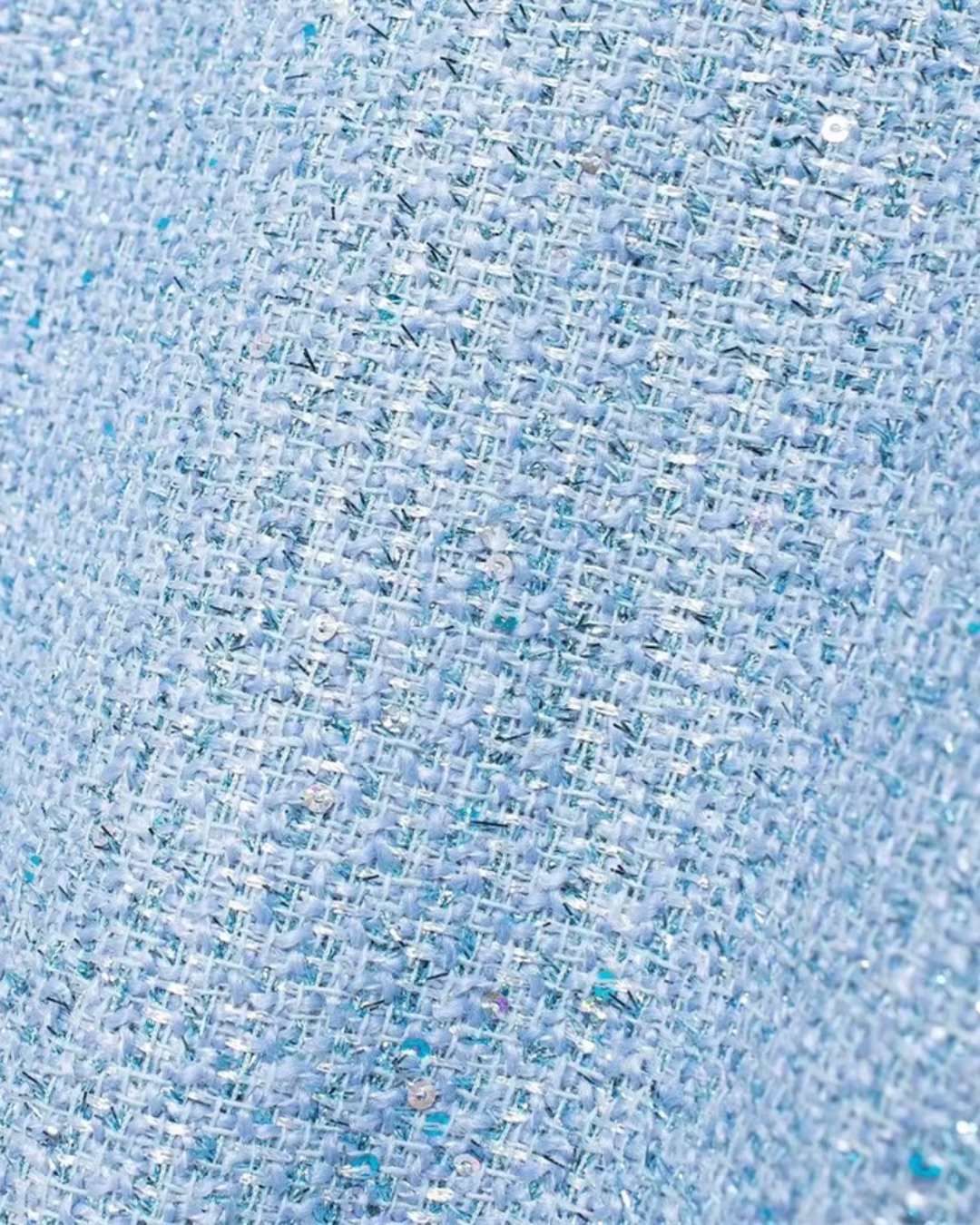 Wollen Damesjas met Lovertjes en Zakdecoratie